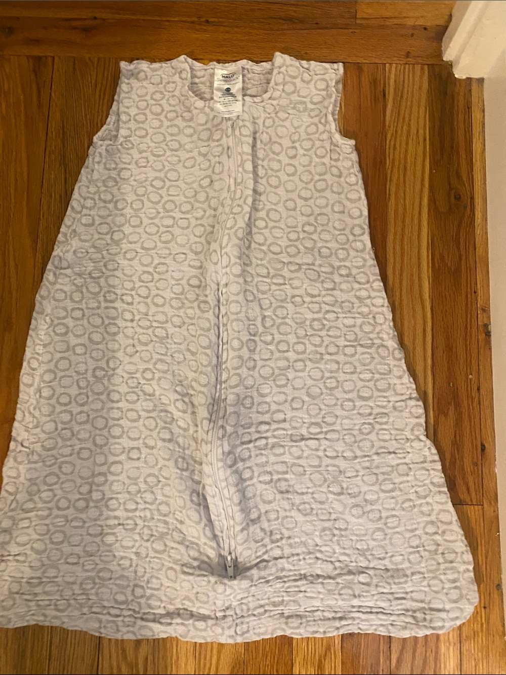 Halo Light Gray Circle Print Sleeveless Sleep Sack